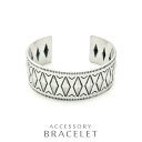 【メール便送料無料】 黒墨 古美仕上げ メタル スタッズ ダイヤ ワイド バングル レディース 女性用 シンプル ブレスレット アンクレット リストバンド アン...