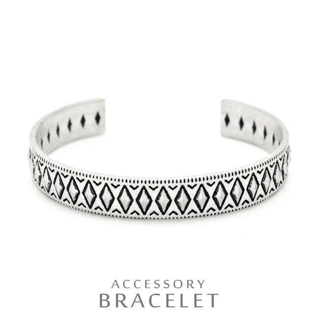 【メール便送料無料】 黒墨 古美仕上げ メタル スタッズ ダイヤ スリム バングル レディース 女性用 シンプル ブレスレット アンクレット リストバンド アン...