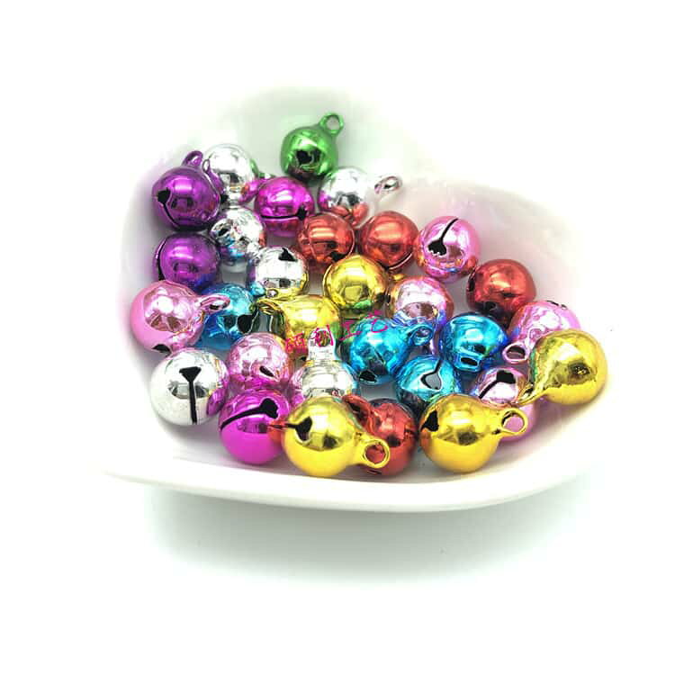 Beppin楽天市場店のすず 鈴 小さいサイズ 10mm 18mm 12mm シルバー 14mm 8mm 16m 100個セット 大きいサイズ カラフル鈴 ハンドメイド DIY 手芸 材料 小物 パーツ クリスマス 飾り｜アングル3