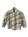フェンディ パールホワイト エラフレザー ミンク ボンバージャケット FNE57LAHOUF0QK9 36 ホワイト スネークレザー【中古】 IT5DRIEZY...