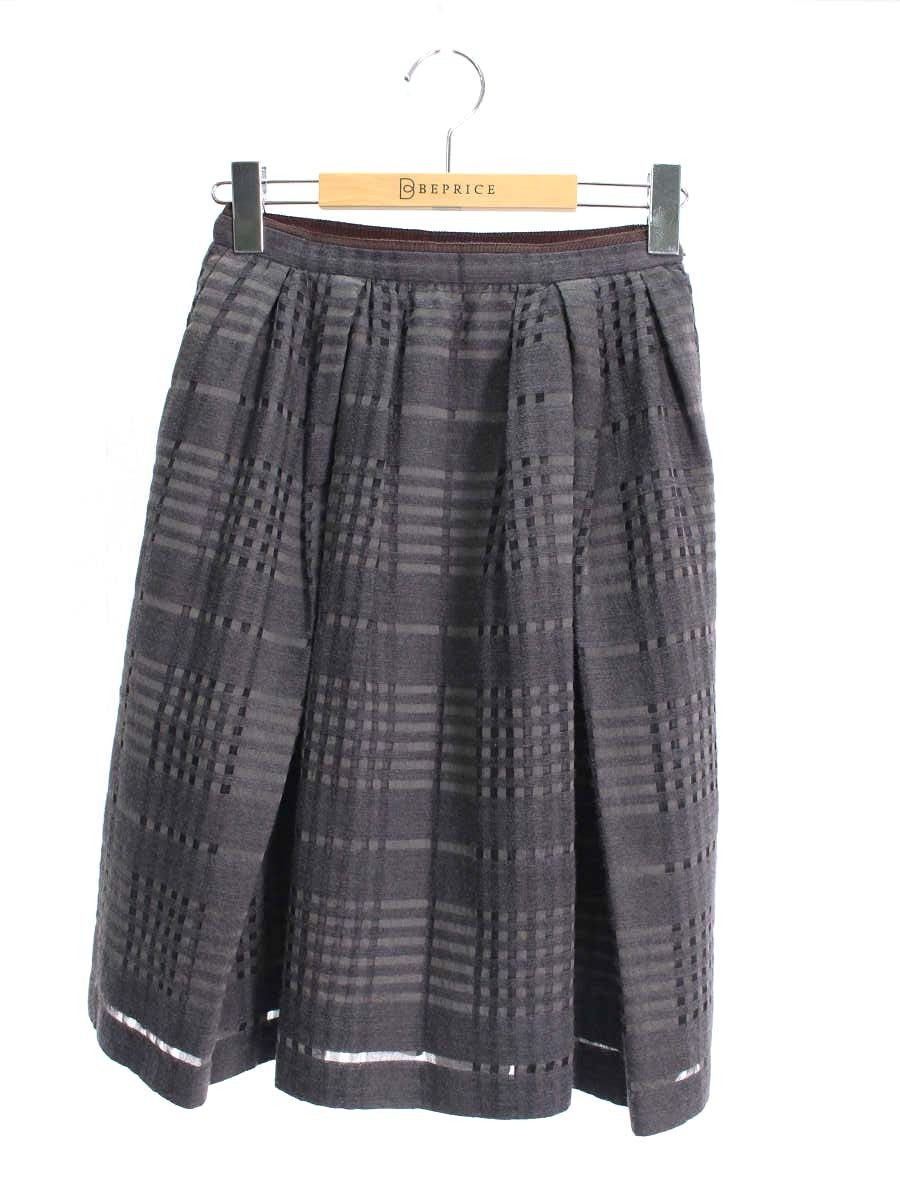 乐天商城 - フォクシーブティック Skirt 36317 スカート 38 グレー タック【中古】IT5RNONJVRBK