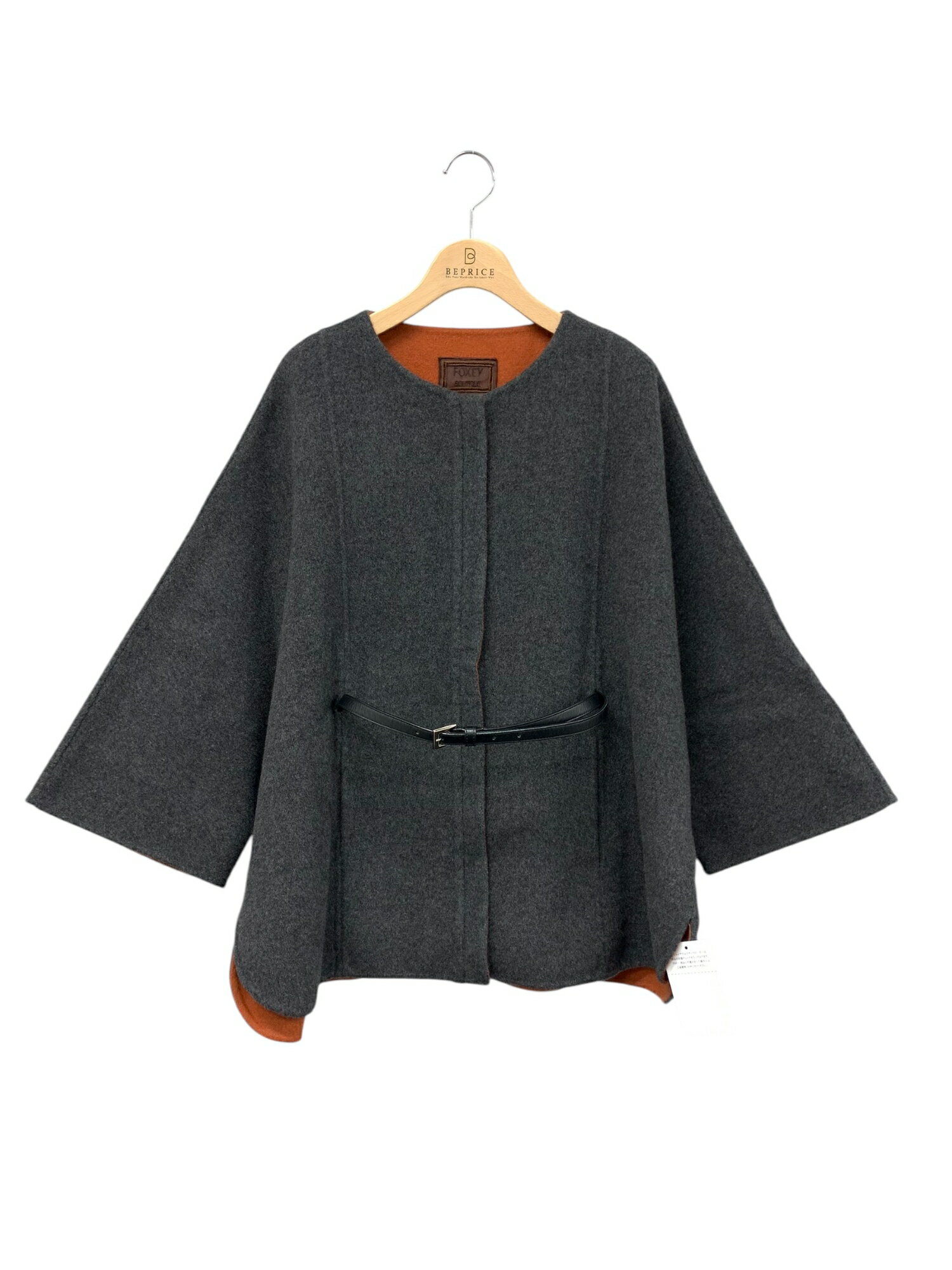 フォクシーブティック Coat Cashmere Poncho 40074 ショートコート F チャコール カシミヤ【中古】 ITKZ8OW5JO3G