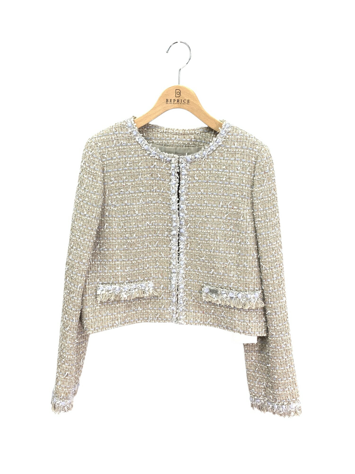 フォクシーブティック Jacket Fiore 43253 ジャケット 40 ベージュ ツイード【中古】 ITSN2YU24U98