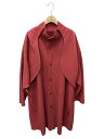 オムプリッセイッセイミヤケ VASE COAT HP31JA144 コート 3 レッド【中古】 IT2NEWHAVQCW