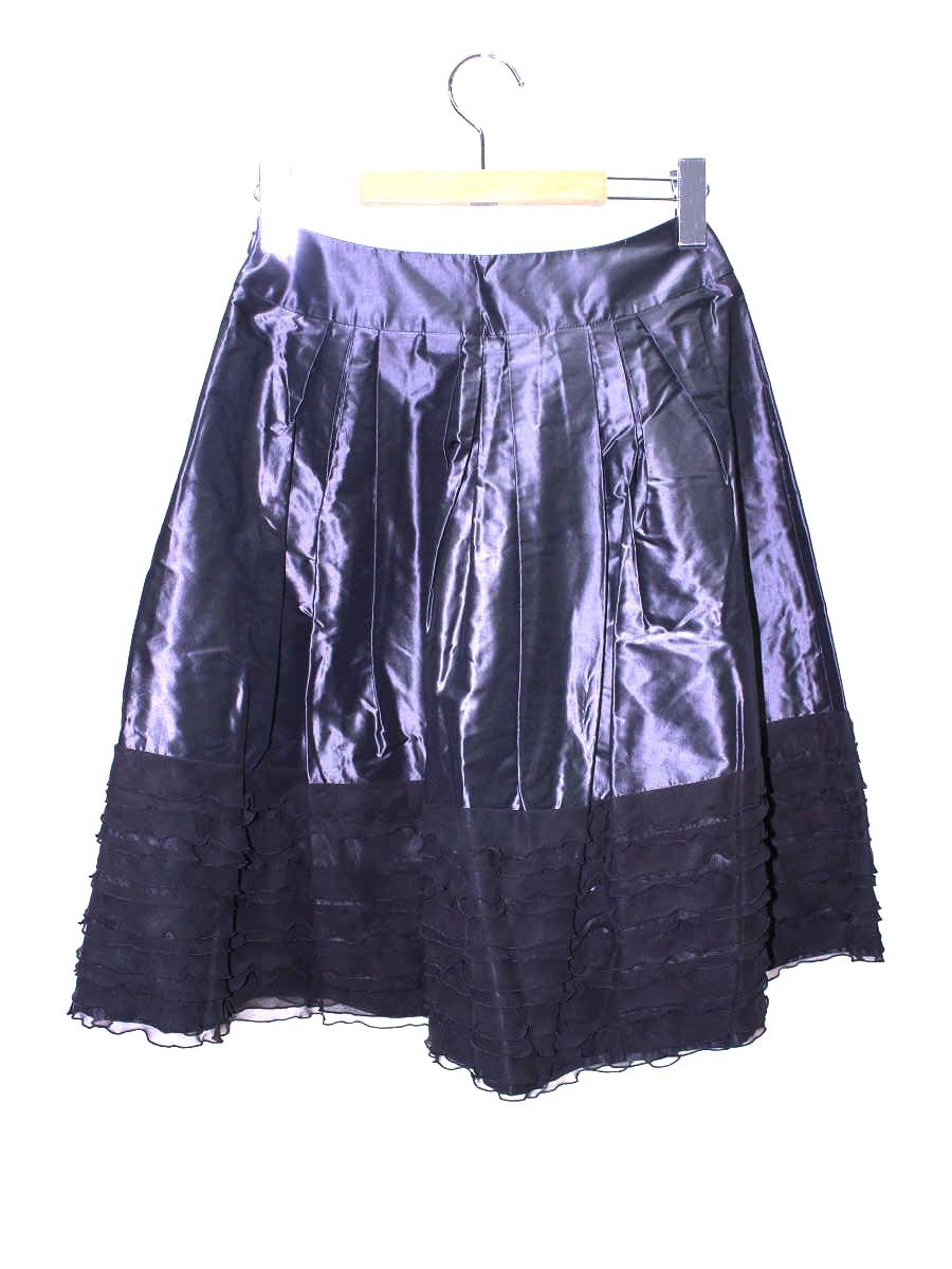 フランコフェラーロ NWHAM-22290 スカート 1 ブラック ティアード【中古】 IT8ZJ89UY07C