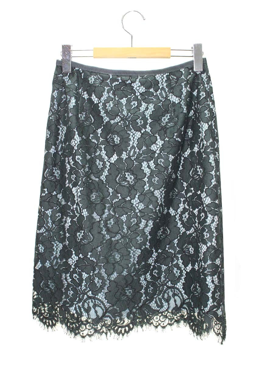 トゥービーシック ツートンラッセルレーススカート W5S03-200-74 42 グリーン【中古】 IT9462G1AELA