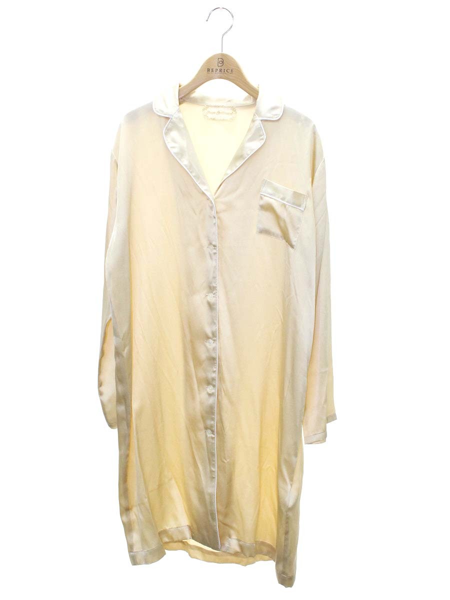 グレースコンチネンタル シャツワンピース F ベージュ シルク【中古】 ITNC2TOP2MDC