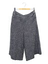エムズグレイシー 216308 パンツ 38 ブラック/ホワイト サマーツィ—ド キュロット【中古】 ITENXRB8RVGG(4)