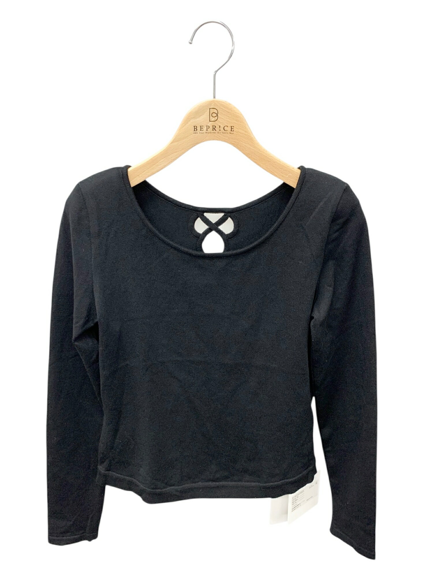 【70％OFF】デイジーリンforフォクシー 06970 トップス 40 ブラック ニット クロバークロス【中古】 IT..