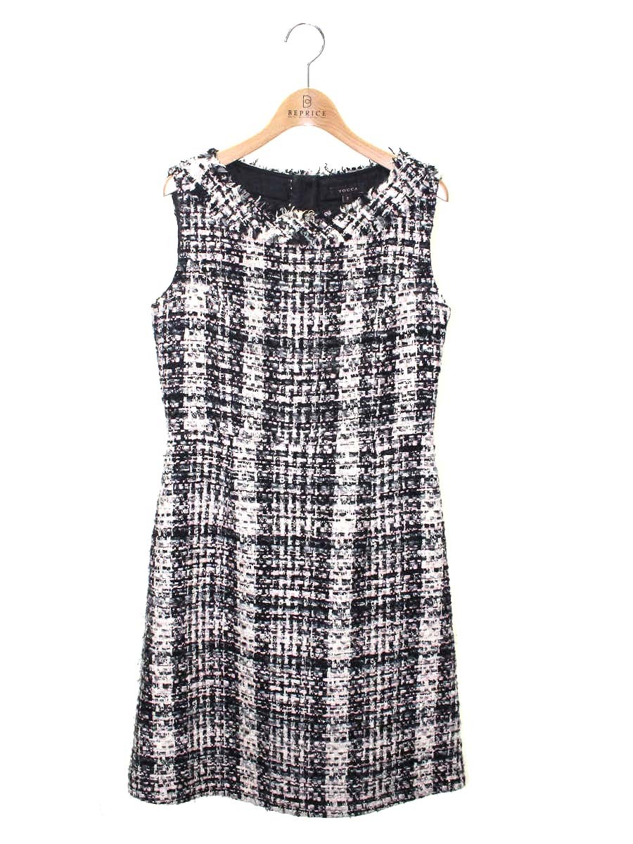 乐天商城 - トッカ miroir OPTOKA0210 ワンピース 2 ブラック ツイード【中古】 IT37R7CCL79S