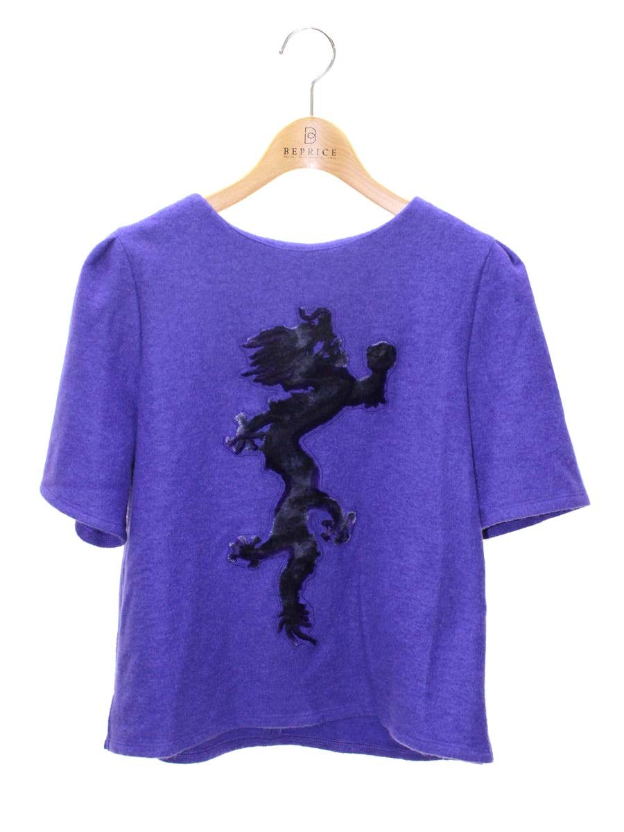 乐天商城 - ヴィヴィアンタム ワンダールドラゴンカットソー 14275060 40 パープル ウール 刺繍【中古】 ITHQ4LCSFGC5