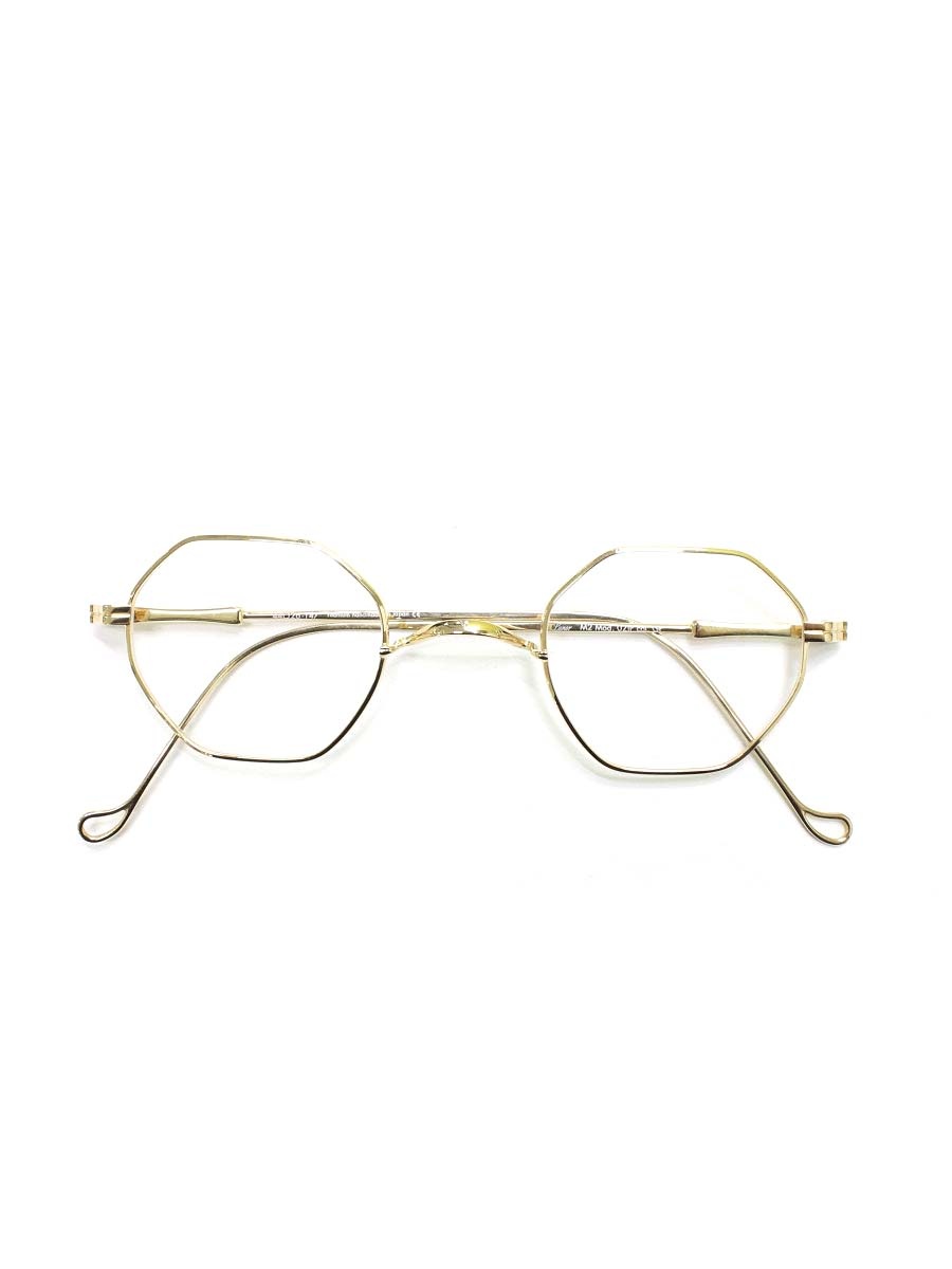 ルノア M2 mod.02 メガネ ゴールド メタルフレーム フルリム オクタゴンシェイプ【中古】 ITA7T1ILDB3Y