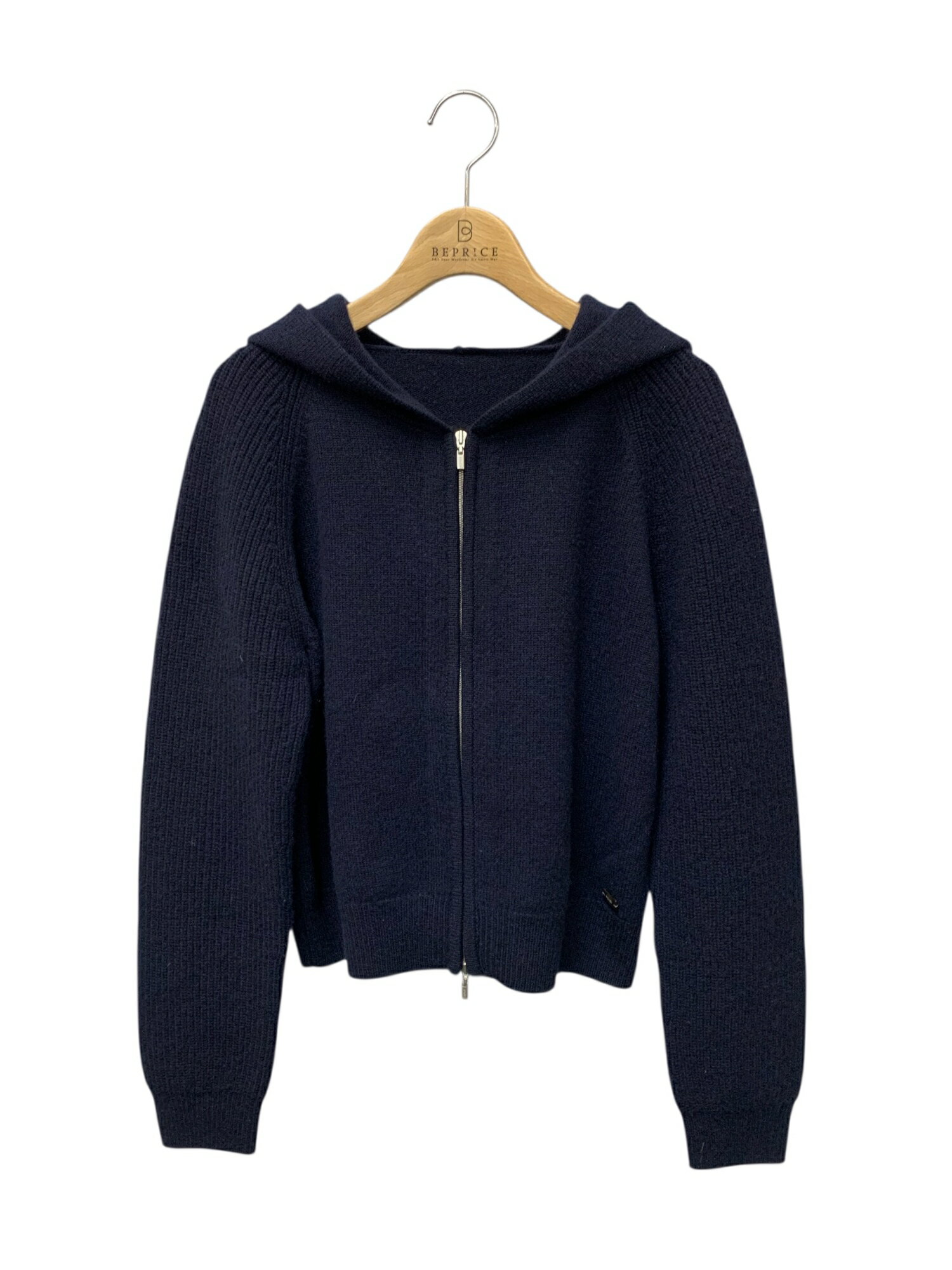 乐天商城 - フォクシーブティック Knit Parka Florence Hoodie 43206 40 ネイビー【中古】 ITBQFQMNETOM