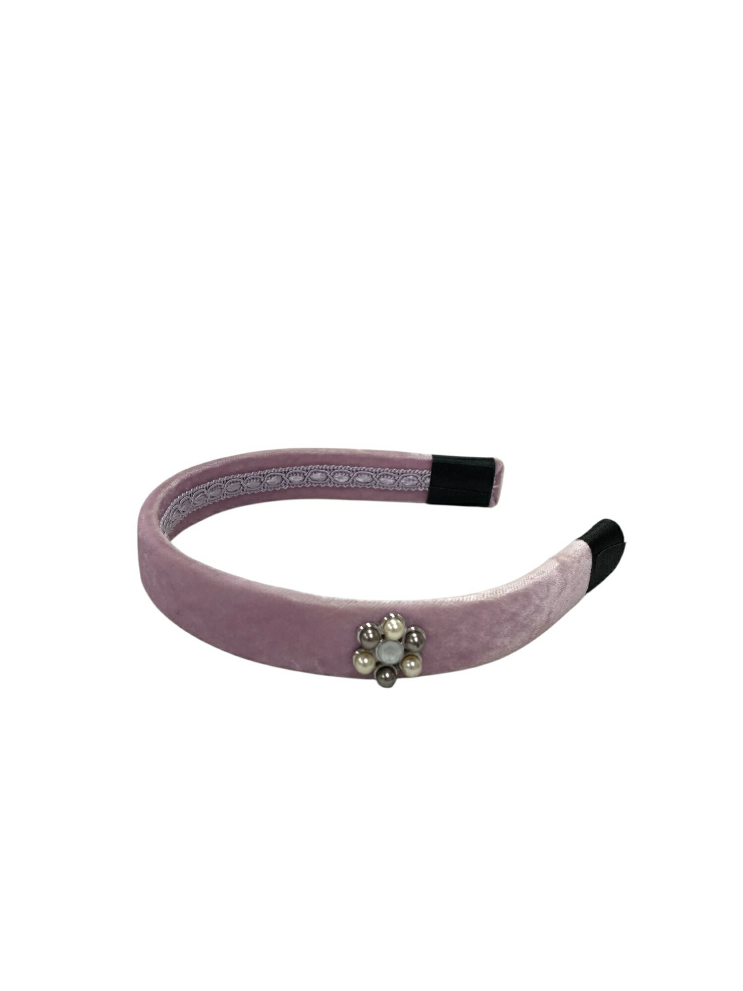 乐天商城 - アッカ カチューシャ ピンク ヘアアクセサリー ベロア ビジュー【中古】 IT39D3MOKB0Q