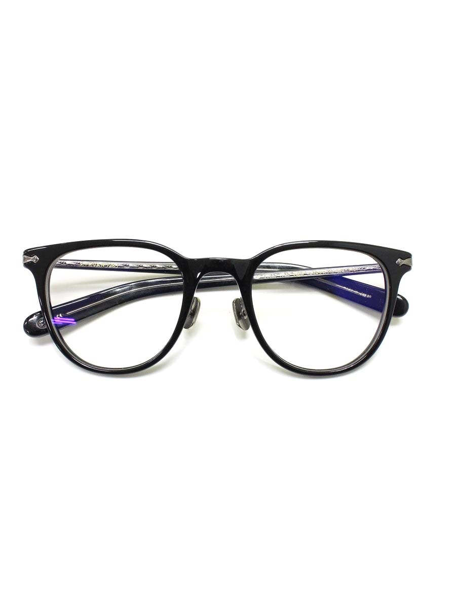 RALPH LAUREN - アイヴァン7285 727 メガネ ブラック セルフレーム フルリム ウェリントン【中古】 IT8BQK0Z9DFP