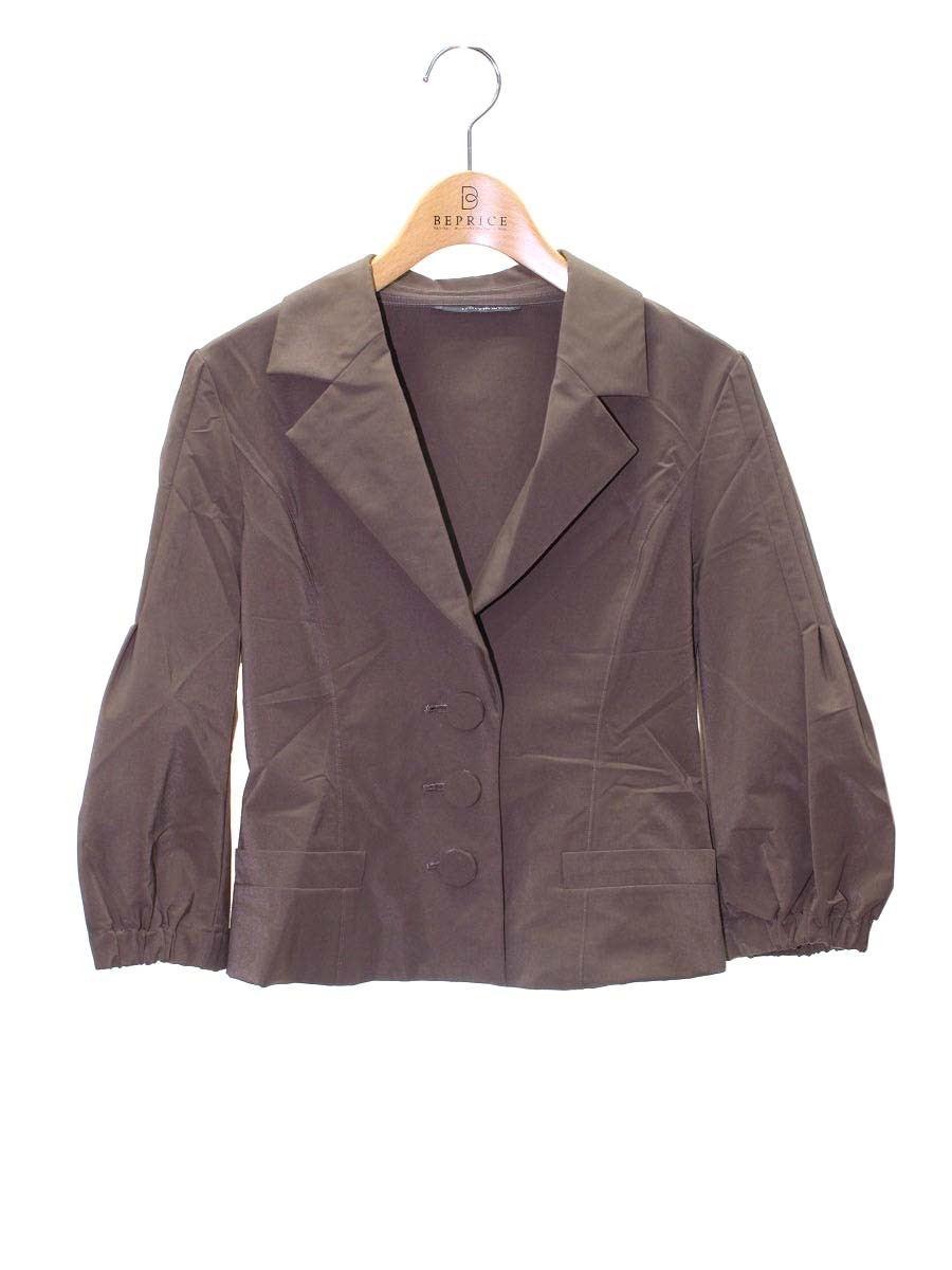 乐天商城 - フォクシーニューヨーク モイストストレッチ 25442 ジャケット 38 ブラウン【中古】 ITSKZL396J1Q