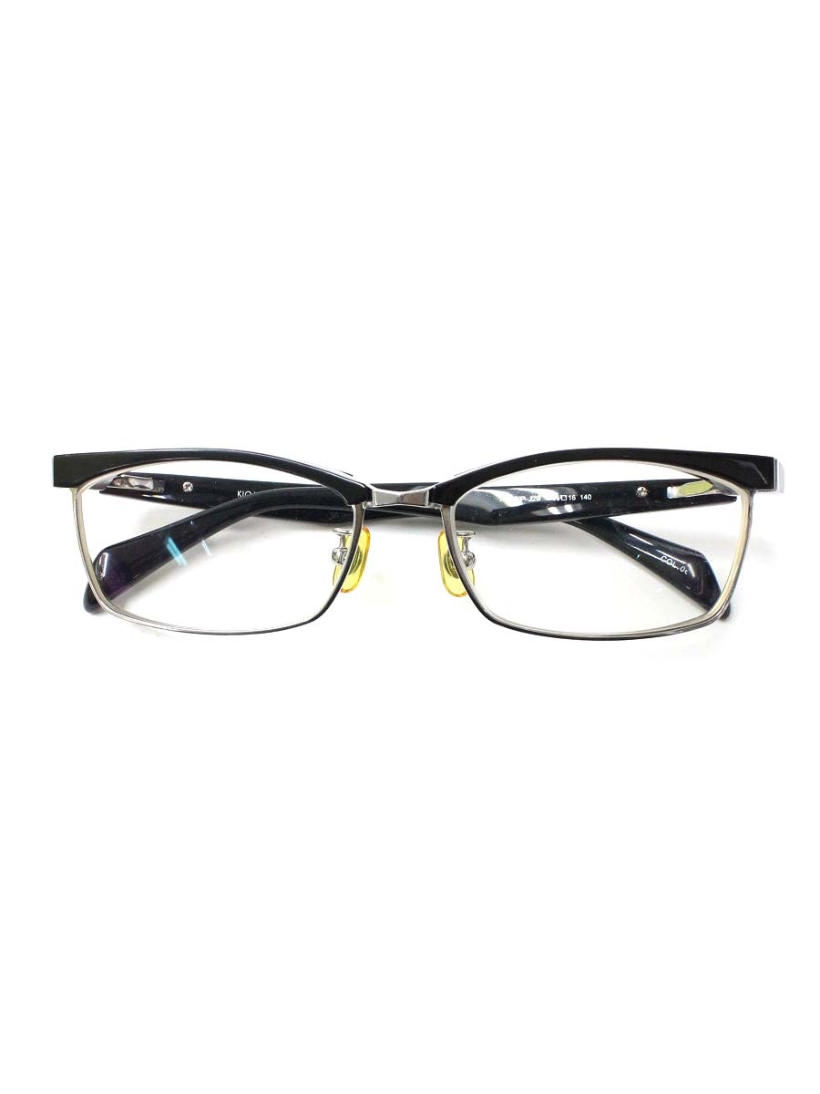 DIOR - キオヤマト KP-J29 メガネ ブラック/シルバー コンビフレーム フルリム スクエア【中古】 ITOCZY9FOX9O