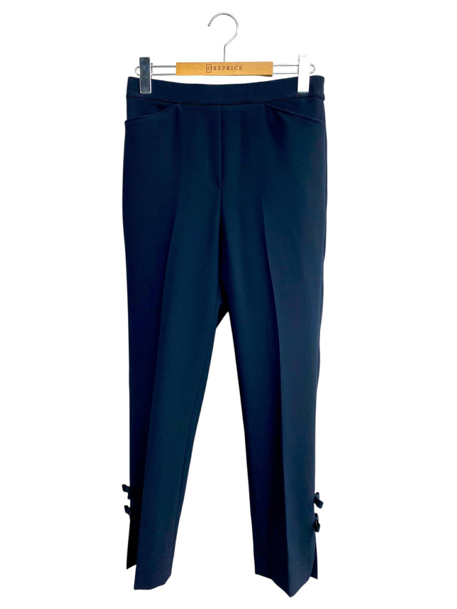 Capri Pants - エムズグレイシー 016504 パンツ 38 ネイビー サイドリボン【中古】 ITNC99YSBCBA