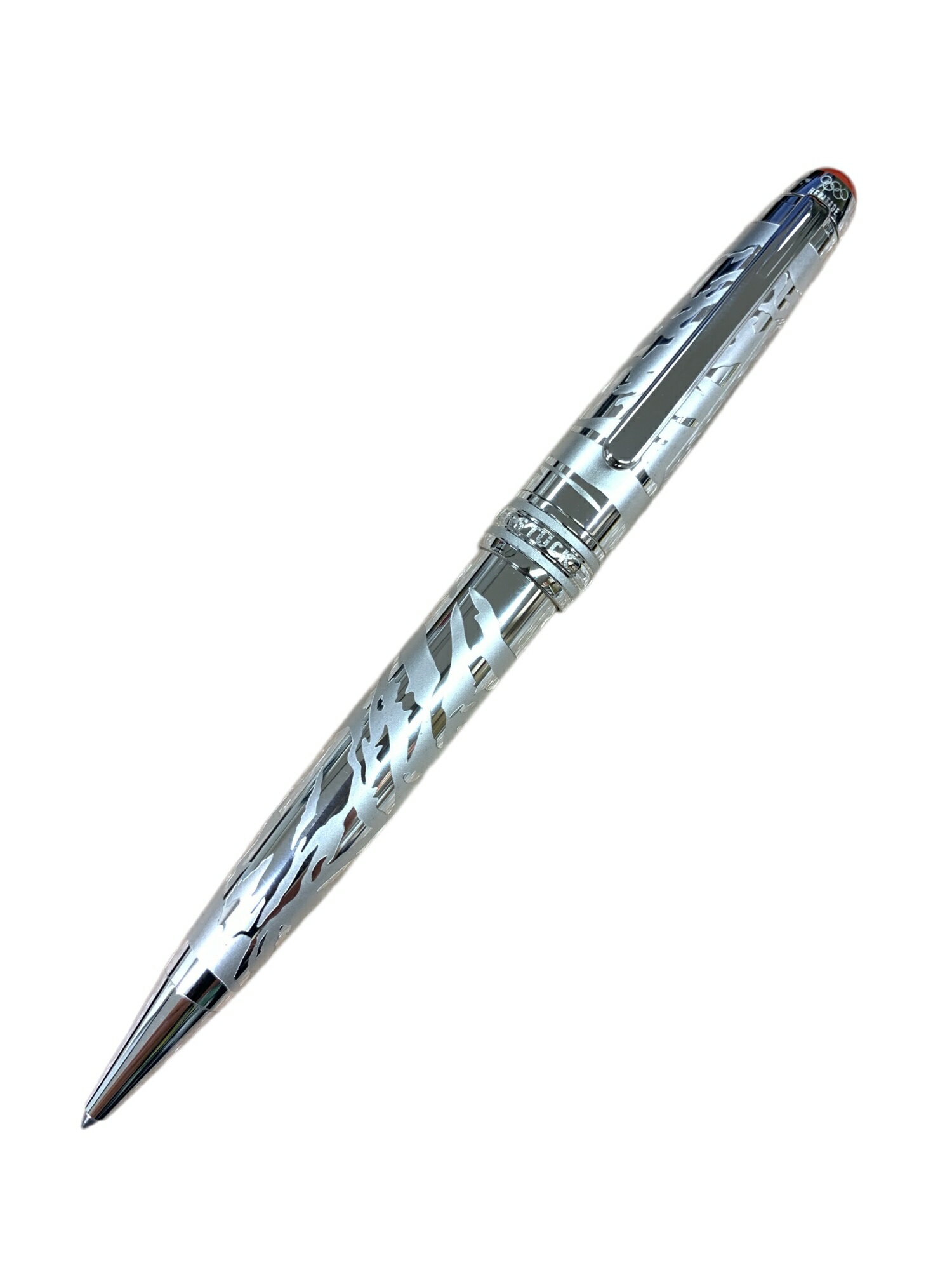 Other - モンブラン マイスターシュテュック X オリンピック ヘイリテイジ シャモニー 1924 ソリテール ミッドサイズ 131373 ボールペン シルバー【中古】 IT0USLW14YKR
