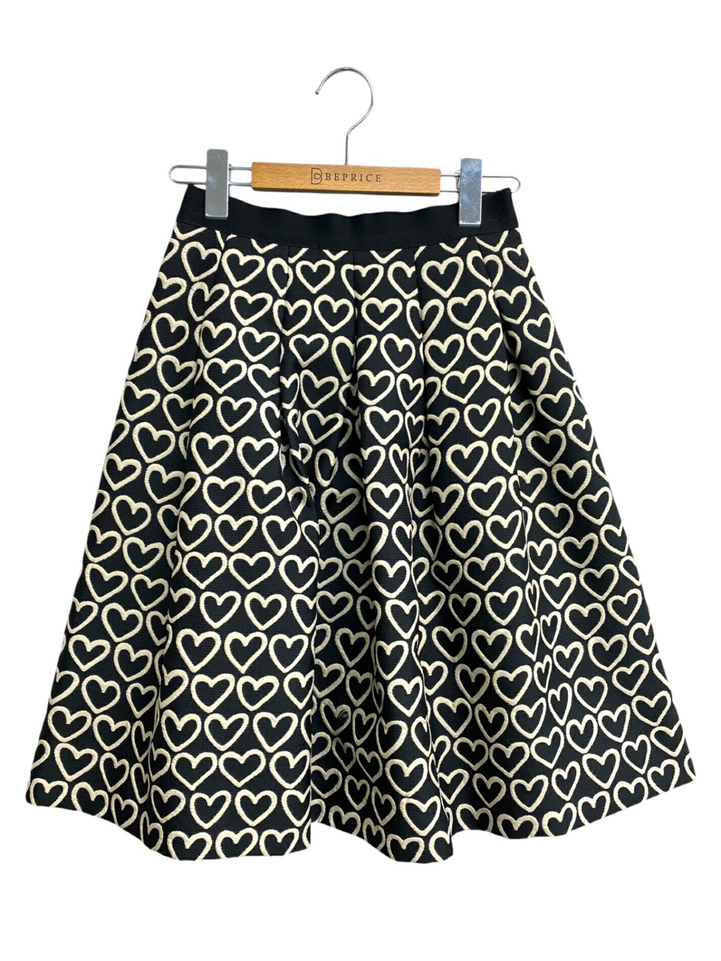 乐天商城 - エムズグレイシー Heart Motif Skirt 817502 スカート 36 ブラック ハート柄【中古】 ITHUOGX09B6O