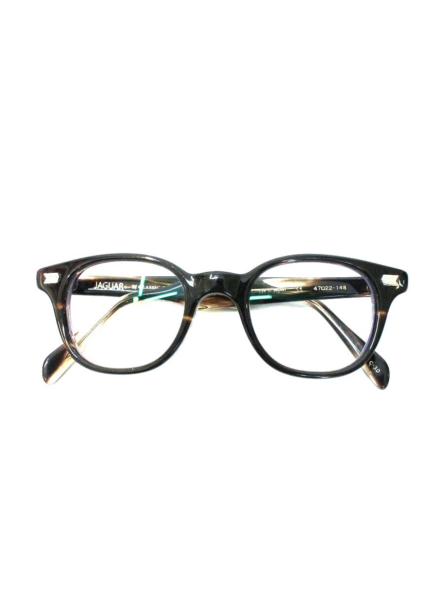 BJクラシックコレクション JAGUAR メガネ ブラウン セルロイド ウェリントン REVIVAL EDITION C-30【中古】 IT1DPSR9VIYI