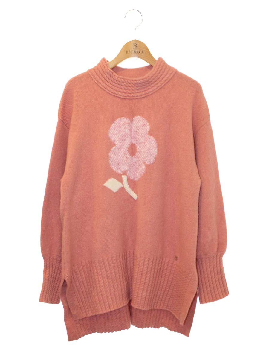 乐天商城 - エムズグレイシー 318630 セーター 40 ピンク ウール 花 ハイネック【中古】 ITZGQJE1C3CI