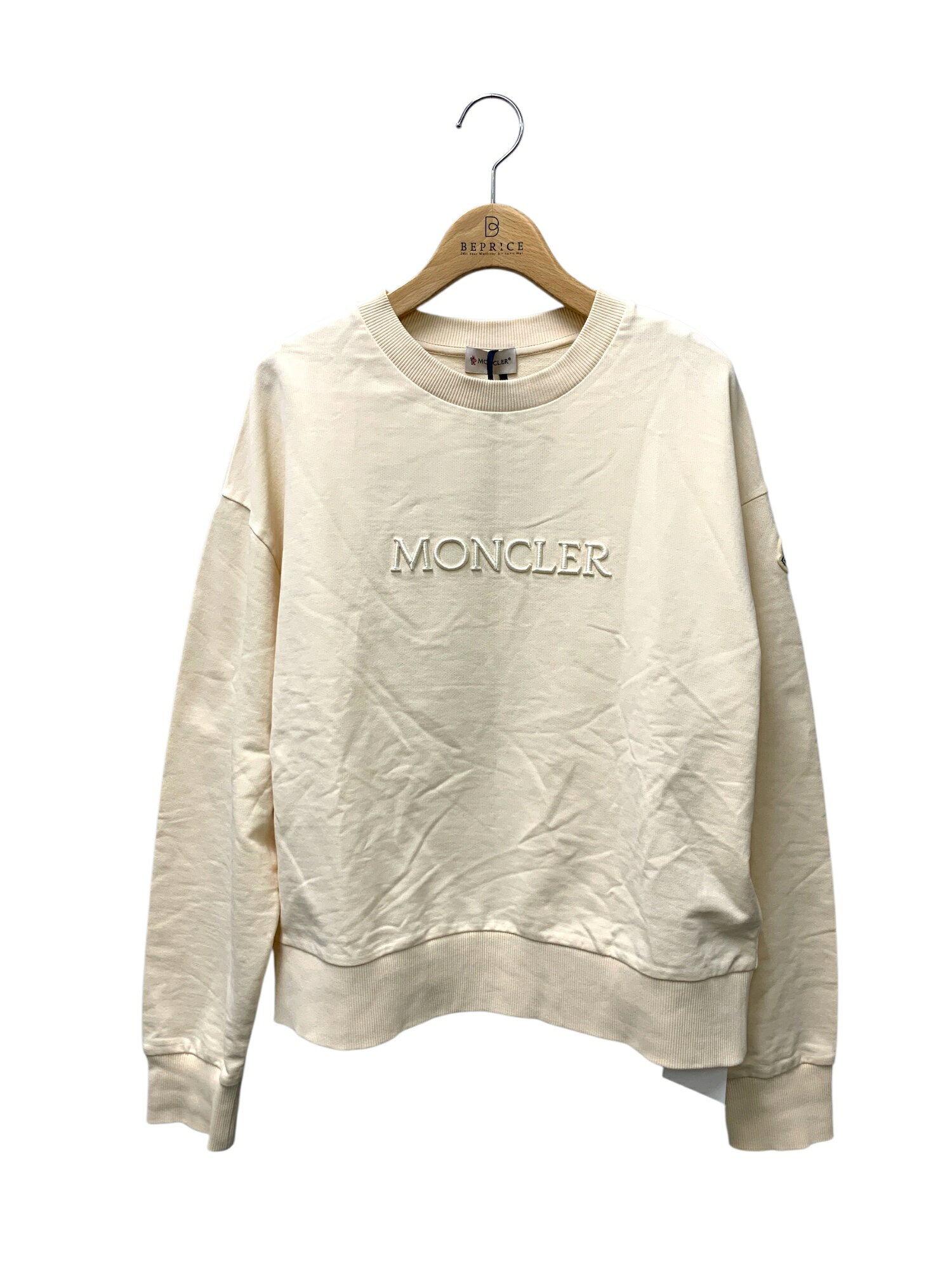 乐天商城 - モンクレール FELPA GIROCOLLO SWEATSHIRT L10938G00020 スウェット XS アイボリー ロゴ入り【中古】 ITWQ8FCIO9VC