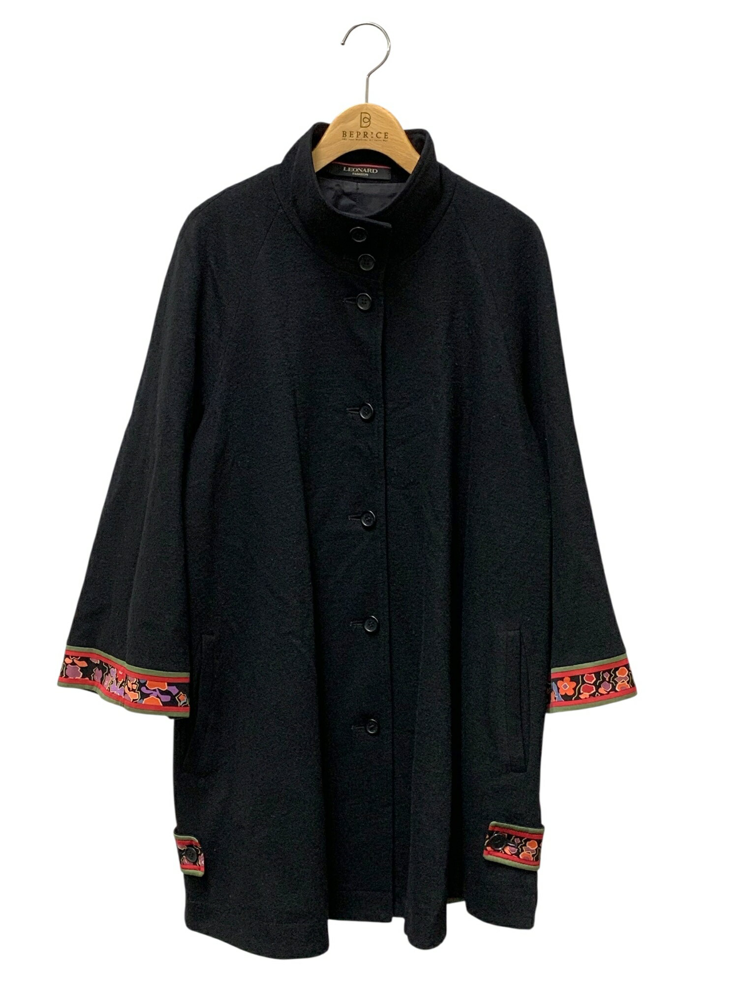 乐天商城 - レオナールファッション 0321993 コート 13R ブラック フラワー【中古】 ITPUFILG5N1O
