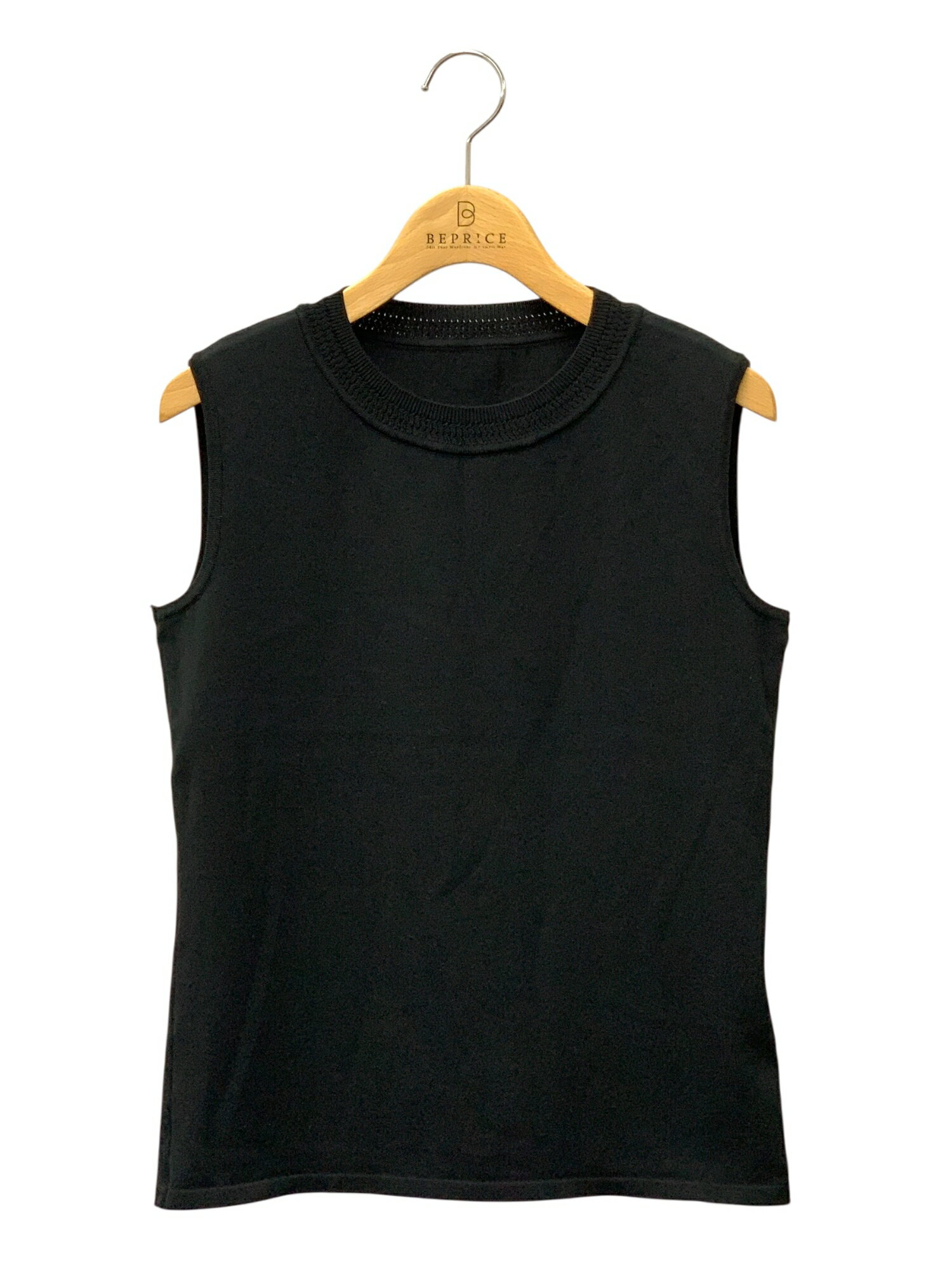乐天商城 - フォクシーブティック ニットトップ(サフラン) 39547 セーター 38 ブラック ノースリーブ【中古】 ITWYJR55NBAQ