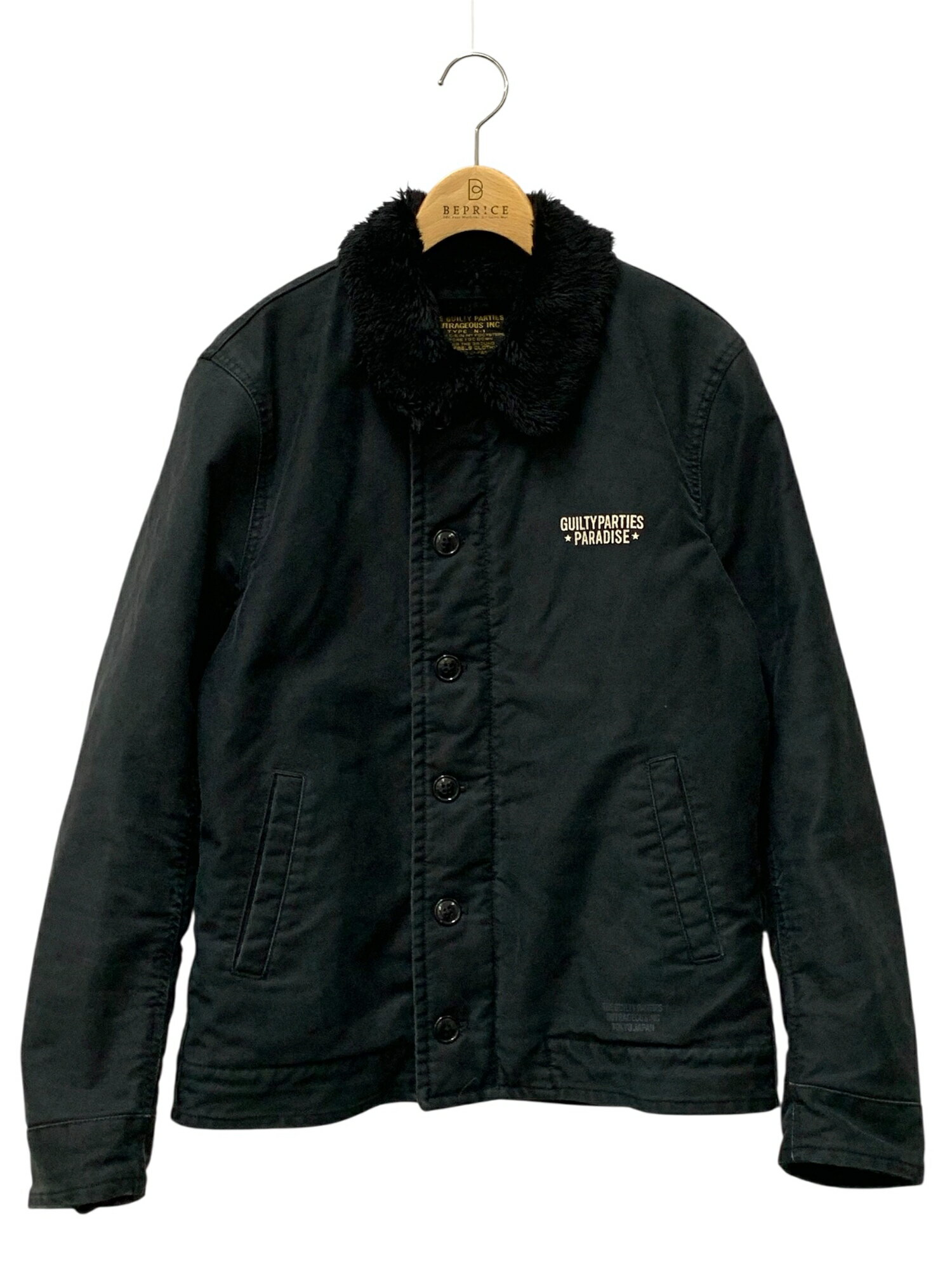 ワコマリア N-1 DECK JACKET デッキジャケット M ブラック 裏ボア【中古】 ITPNT6Y84YER