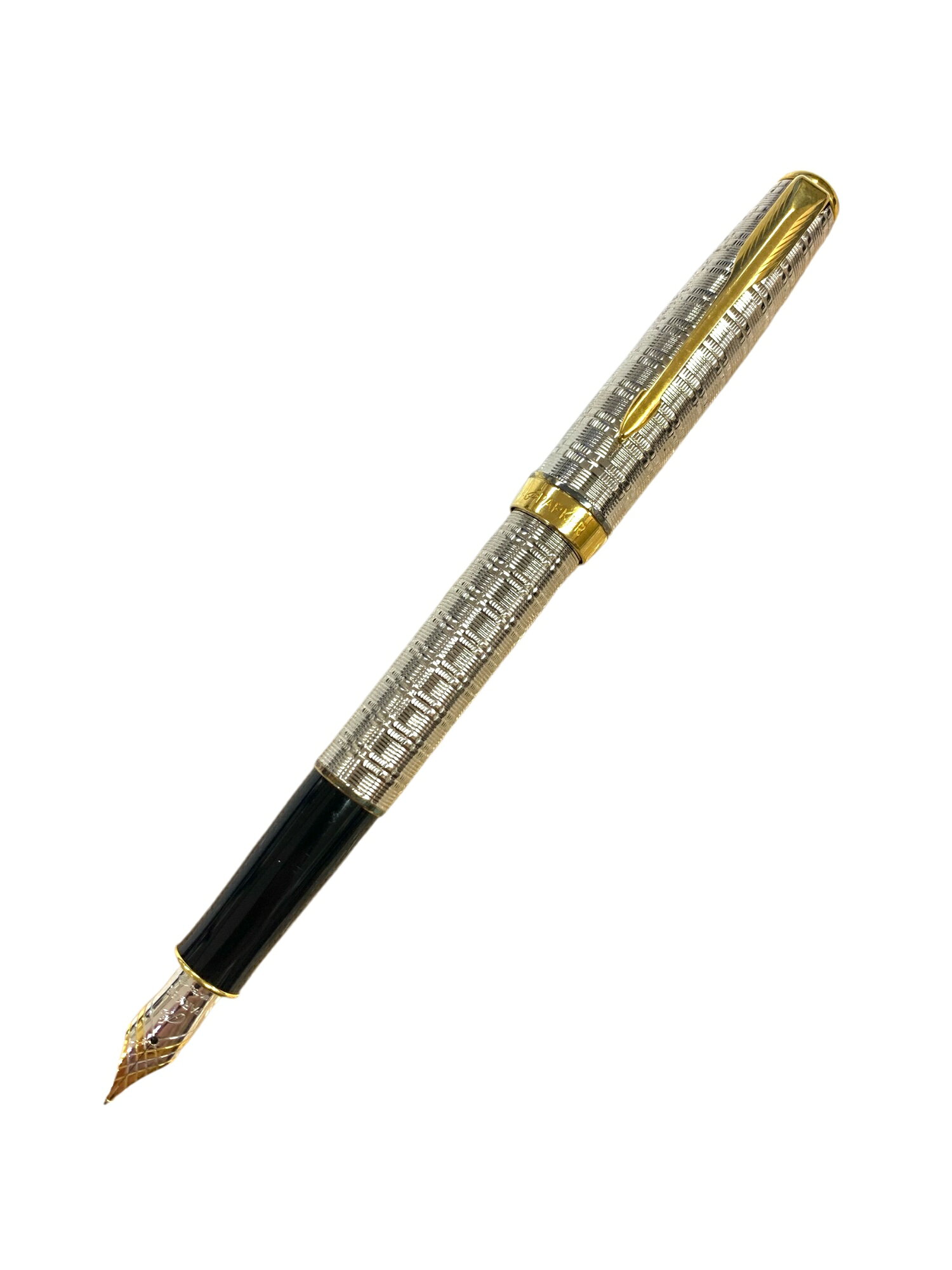 乐天商城 - パーカー 万年筆 ソネット チーゼルタータンGT シルバー/ゴールド XF 18K 750【中古】 ITRZZ1SGDEU8
