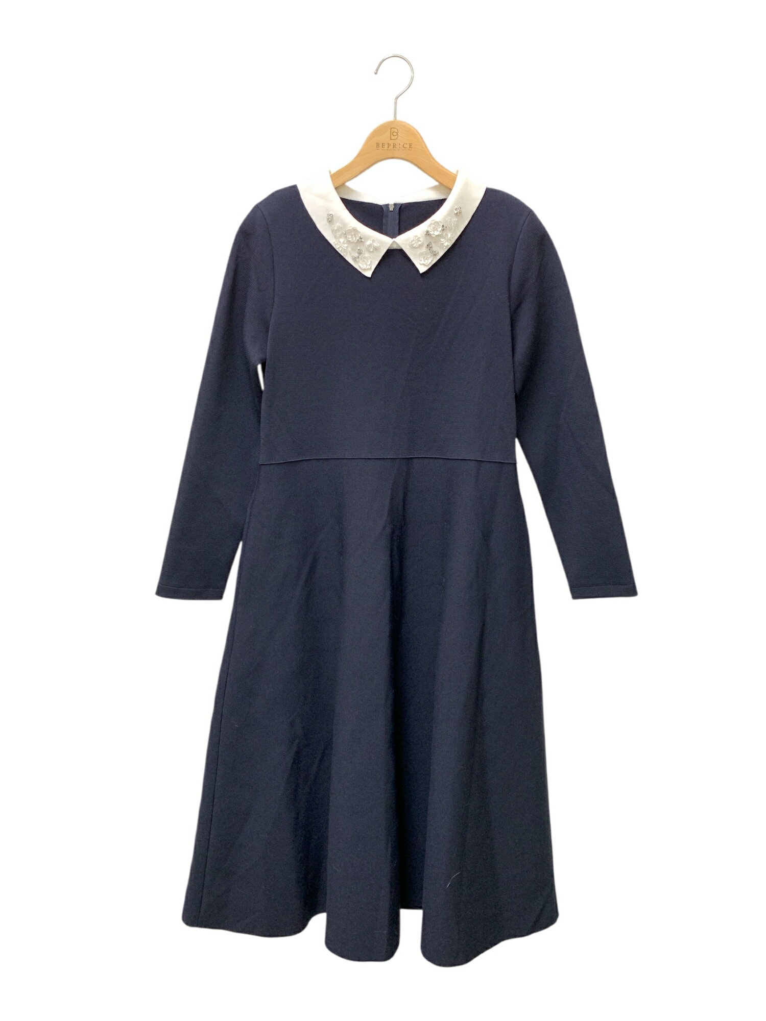 乐天商城 - フォクシーブティック Knit Dress Gisele 45649 ワンピース 40 ネイビー【中古】 IT1AM0U0U8OD
