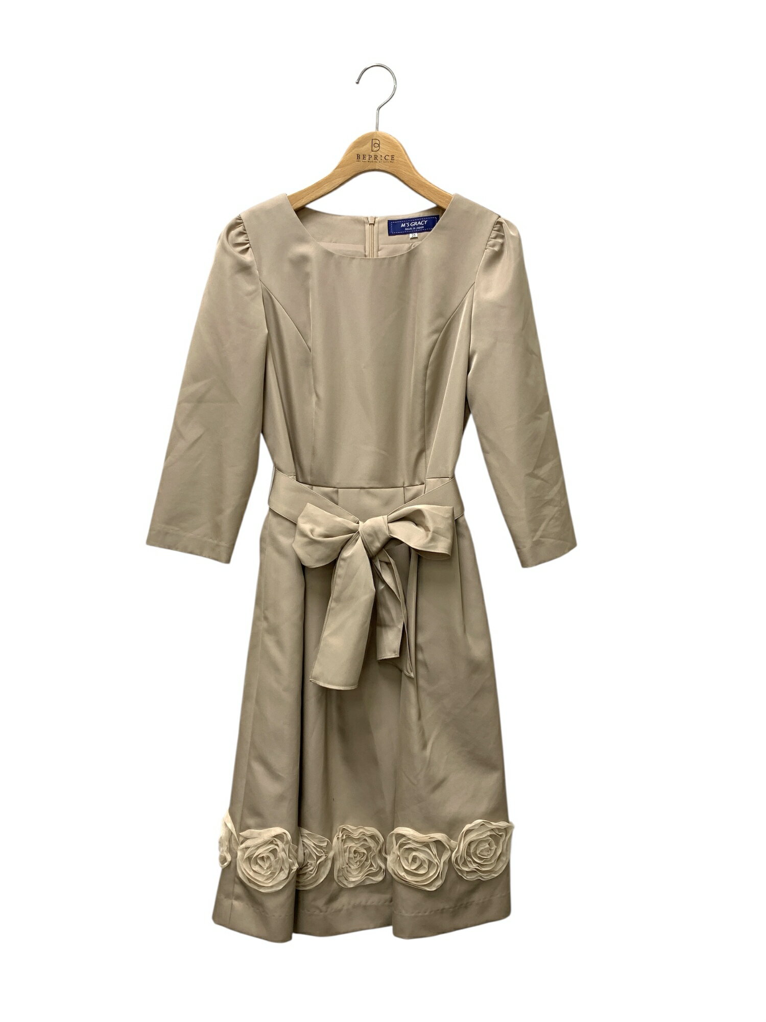 乐天商城 - エムズグレイシー 411503 ワンピース 38 ベージュ 花 レース【中古】 ITTZYDFJ9T6G