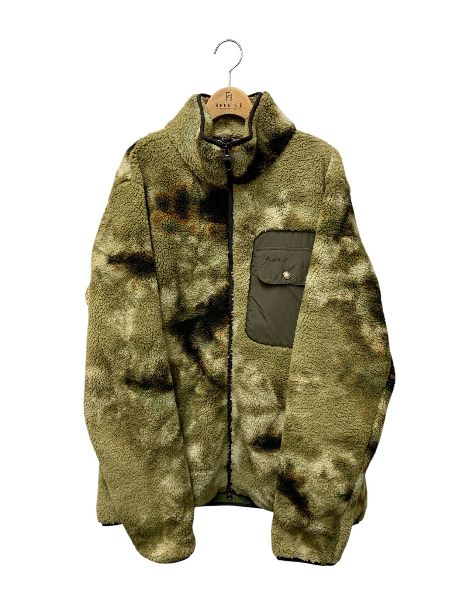 バブアー MOOR TIE DYE FLEECE JACKET 242MFL0191 L カーキグリーン スタンドカラー フリースジャケット ITMSCCFFBJ0O