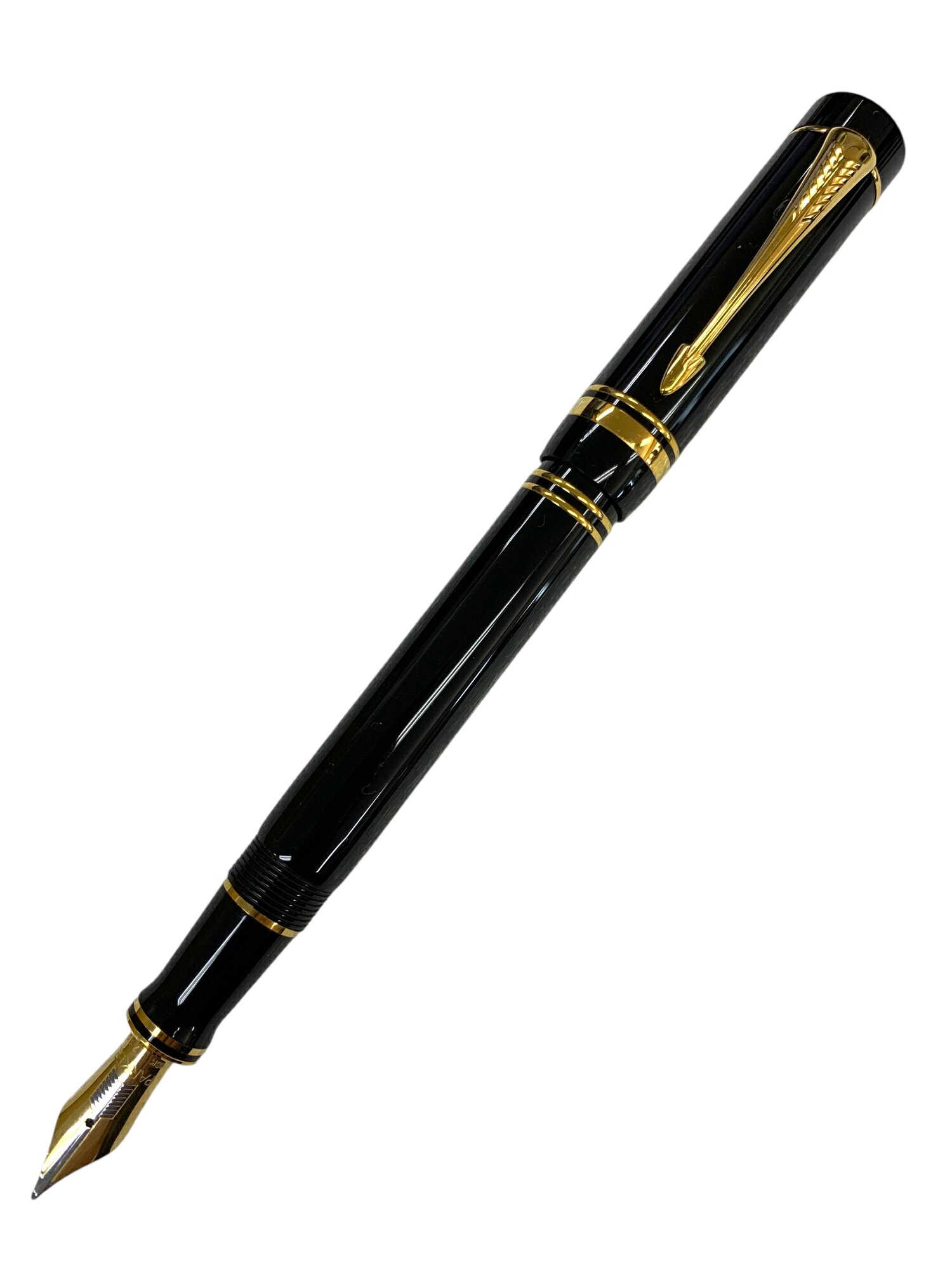 パーカー 万年筆 旧デュオフォールド センテニアル ブラック M 18K【中古】 ITOF4Y2CQG4C