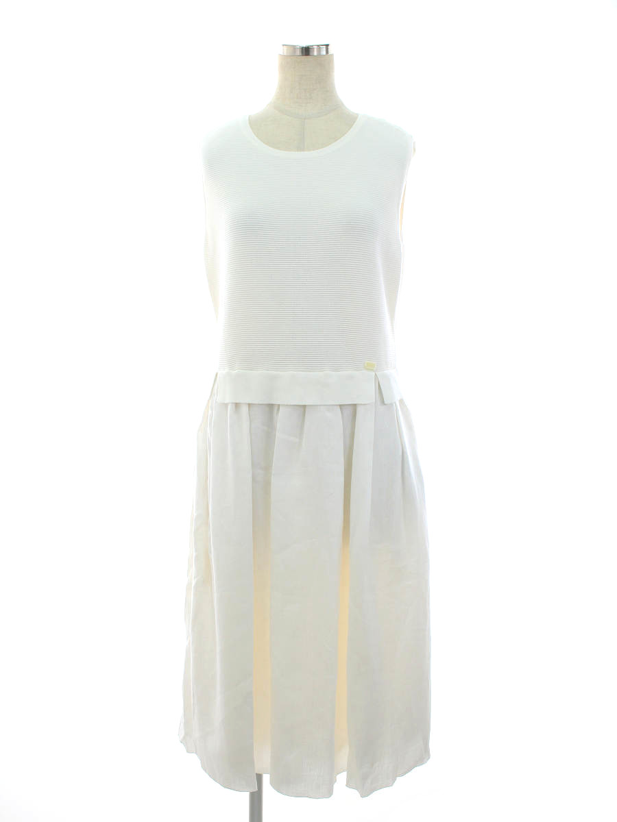 【47％OFF SALE】FOXEY フォクシー ワンピース 42442 切替 ニット リネン ノースリーブ 42【Aランク】【中古】 K3fB RSS30のサムネイル