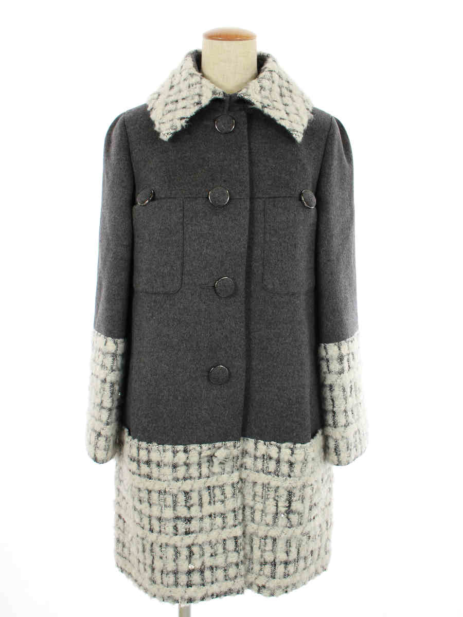 超人気新品 ハンガー付き美品✨Rene Aライン ツイードダウンコート ジャケット・アウター