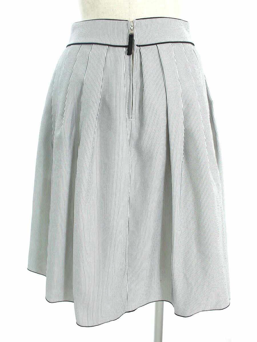 エムプルミエクチュール スカート ストライプ フレア ストライプ 36【Bランク】【中古】