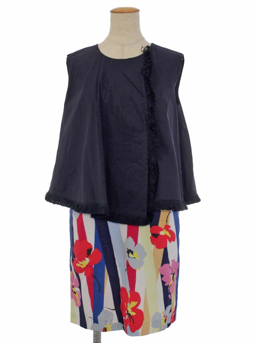 チェスティ ワンピース 9S554 フラワーモチーフ レイヤード 授乳服 花柄 ノースリーブ 0【Aランク】【中古】tn230924