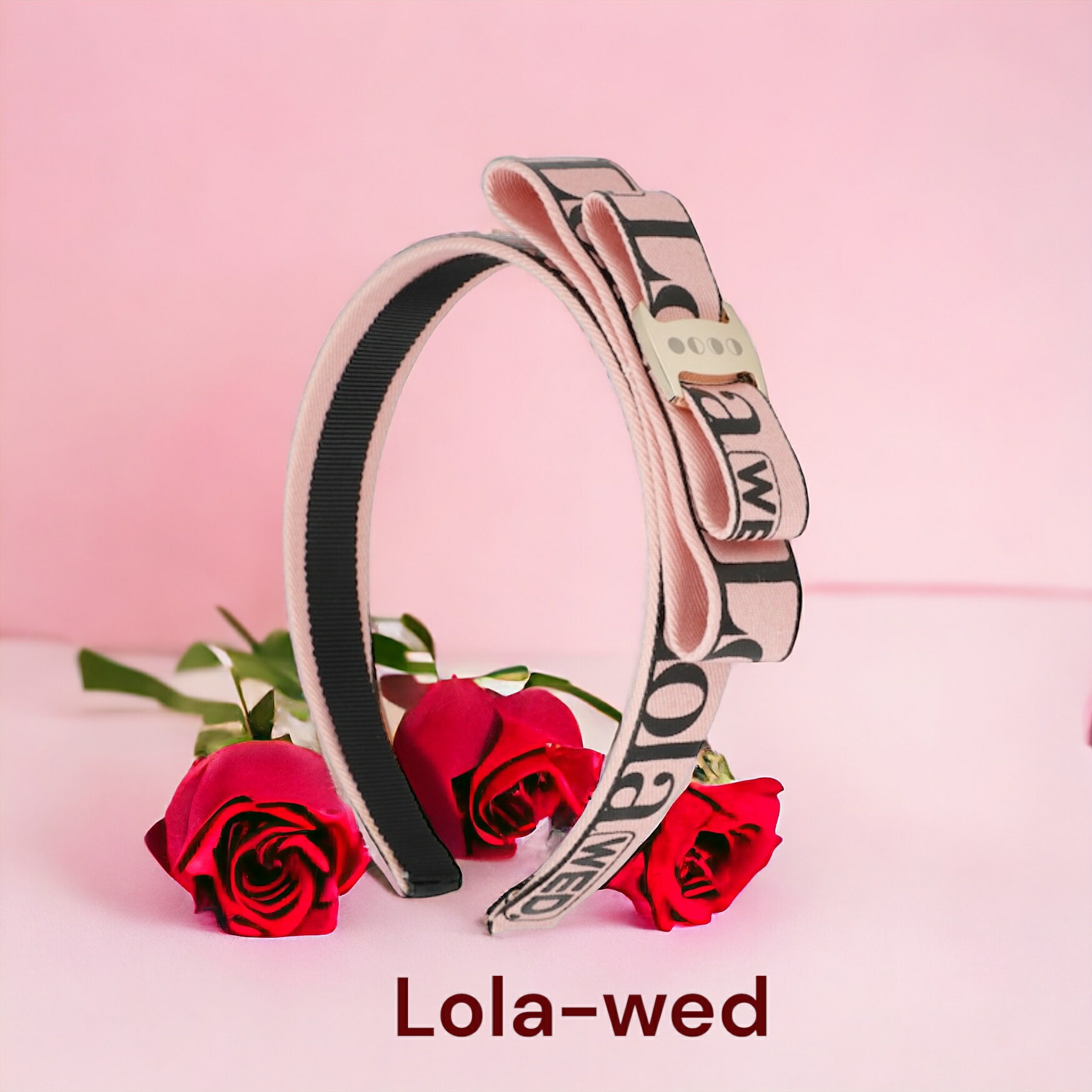 送料無料　outlet　Lola wed.　カチューシャ　ピンク