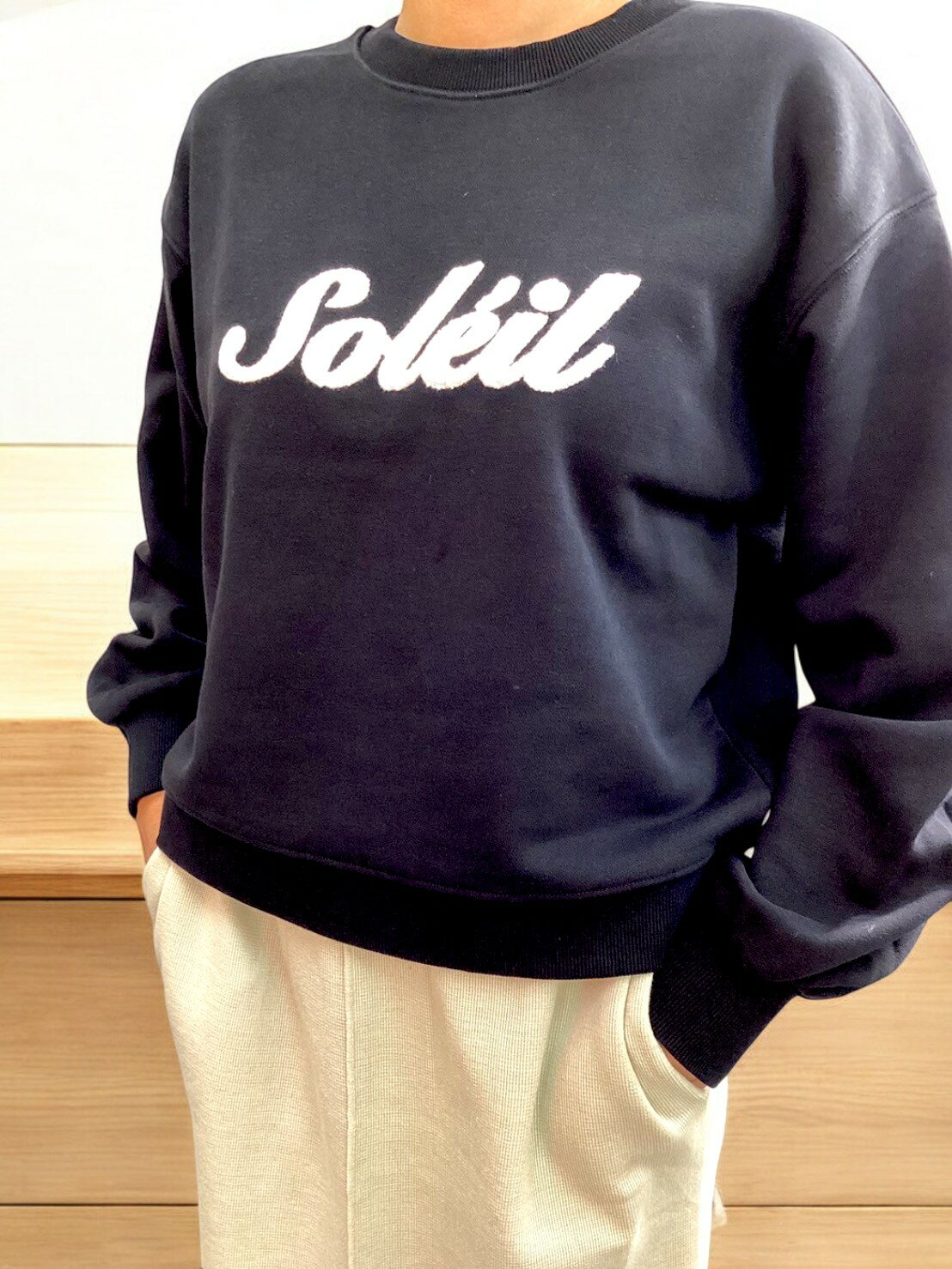 裏毛サガラ刺繍スウェット