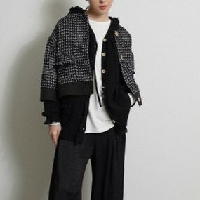 乐天商城 - 【予約】【早期予約でポイント10倍】【CYAN 2026 AUTUMN&WINTER Vol1】【8月中旬～8月下旬入荷予定】CYAN　TOKYO　シアン シアントーキョー　ハーフスリーブツイードJK ジャケット　型番604484