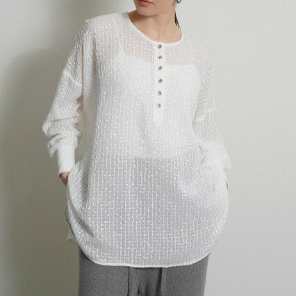 Rakuten - 【予約】【早期予約でポイント10倍】【CYAN 2026 AUTUMN&WINTER Vol1】【8月中旬～8月下旬入荷予定】CYAN　TOKYO　シアン　シアントーキョー　ループカットシアジャガードヘンリー　型番 604491