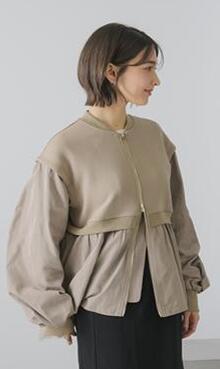 Rakuten - 【予約】【早期予約でポイント10倍】【GARENA 2026 AUTUMN COLLECTION Vol1】【8月下旬～9月上旬入荷予定】GARENA　ガレナ　レイヤード風ブルゾン　　型番70062-3100
