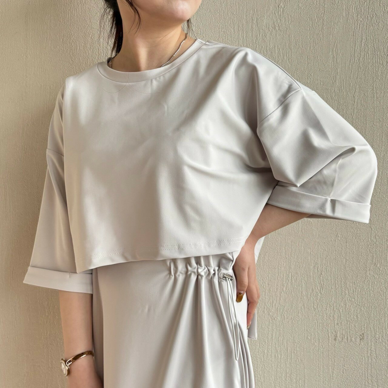 【2025SS新作】【吸水速乾 UVカット機能付き】【セット商品】ショートプルオーバージャンスカセットアップ