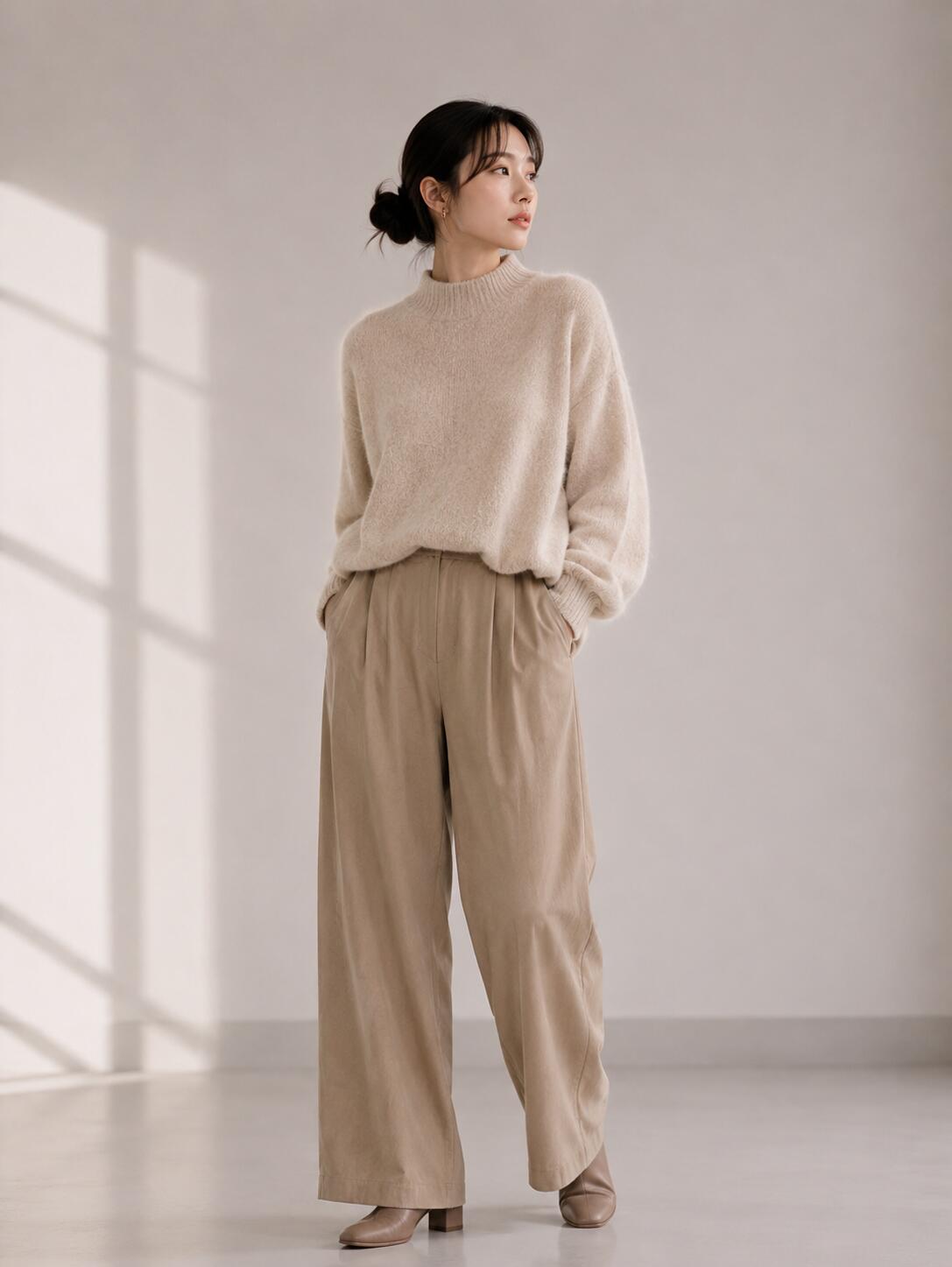 Rakuten - 【予約】【早期予約でポイント10倍】【PRIORITY 2026 winter collection】【9月下旬～10月上旬入荷予定】PRIORITY プライオリティ　ウールブレンドタックパンツ/P67025BF