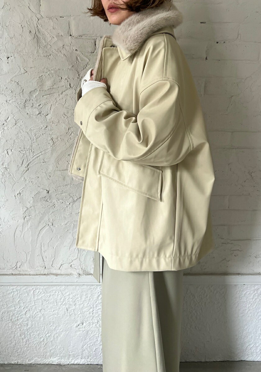 樂天商城 - 【予約】【早期予約でポイント10倍】【PRIORITY 2026 winter collection】【10月上旬～10月中旬入荷予定】PRIORITY プライオリティ　エコレザージャケット/P67022BF