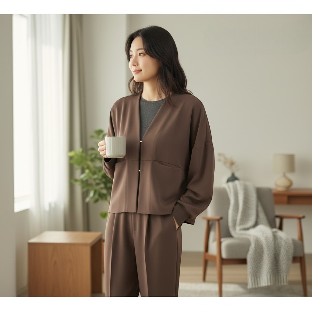 乐天商城 - 【予約】【早期予約でポイント10倍】【PRIORITY 2026 Autumn　Collection】【8月中旬～8月下旬入荷予定】PRIORITY　プライオリティ　グロッシーブルゾン　型番P66137LI