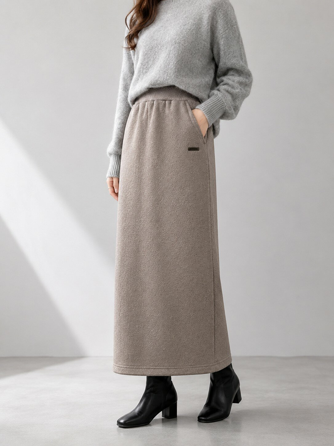 Rakuten - 【予約】【早期予約でポイント10倍】【PRIORITY 2026 winter collection】【10月上旬～10月中旬入荷予定】PRIORITY プライオリティ ウールブレンドスカート/P67033JT