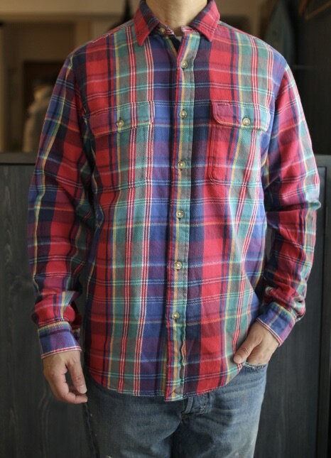 Rakuten - ★現在ポイン10倍!★RALPH LAUREN(ラルフローレン)VINTAGE FLANNEL WORK SHIRTS(ヴィンテージ フランネル ワークシャツ)カスタムフィット 希少カラー 新品 日本未発売モデルメンズ ネルシャツ アメリカ買い付け 正規品送料無料 即日出荷対応